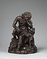 Adonis (or Meleager?) seated on a boar, Bronze, British