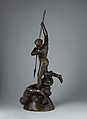 Saint Michael Overcoming Satan, Cast by Edward William Wyon (British, 1811–1885), Bronze, British, London