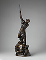 Saint Michael Overcoming Satan, Cast by Edward William Wyon (British, 1811–1885), Bronze, British, London