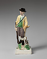 Sportsman and sportswoman, Ralph Wood the Younger (British, Burslem 1748–1795 Burslem), Lead-glazed earthenware, British, Burslem, Staffordshire