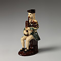 Bagpiper, Astbury-Whieldon, Lead-glazed earthenware, British, Staffordshire
