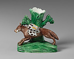 Flower holder, Ralph Wood the Younger British, Lead-glazed earthenware, British, Burslem, Staffordshire