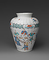 Jar, Chantilly (French), Tin-glazed soft-paste porcelain decorated in polychrome enamels, French, Chantilly