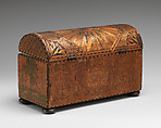 Casket, Straw on wood, silk, British