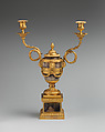Candelabrum (one of a pair), Attributed to Matthew Boulton (British, Birmingham 1728–1809 Birmingham), Gilt bronze, Derbyshire spar, British