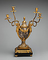 Candelabrum perfume burner (one of a pair), Matthew Boulton (British, Birmingham 1728–1809 Birmingham), Derbyshire spar, gilded bronze, wood, silvered copper, British, Soho near Birmingham