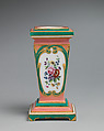 Pedestal vase and bulb pot (piédestal en gaine) (one of a pair), Sèvres Manufactory (French, 1740–present), Soft-paste porcelain, French, Sèvres