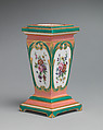 Pedestal vase and bulb pot (piédestal en gaine) (one of a pair), Sèvres Manufactory (French, 1740–present), Soft-paste porcelain, French, Sèvres