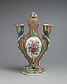 Potpourri vase with candleholders (pot-pourri à bobêche) (one of a pair), Sèvres Manufactory (French, 1740–present), Soft-paste porcelain, French, Sèvres