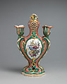 Potpourri vase with candleholders (pot-pourri à bobêche) (one of a pair), Sèvres Manufactory (French, 1740–present), Soft-paste porcelain, French, Sèvres