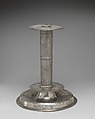 Pair of candlesticks, Pewter, British