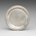 Plate, Pewter, British