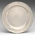 Plate (part of a set), Robert L. Bush, Pewter, British, Bristol