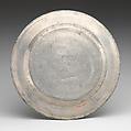 Plate (part of a set), Robert L. Bush, Pewter, British, Bristol