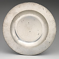 Plate, Samuel Ellis (British, active 1725–48, died 1773), Pewter, British, London