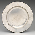 Plate, Thomas Giffin (working 1760–77), Pewter, British, London