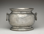 Punch bowl, Probably by William Eddon, Pewter, British, London
