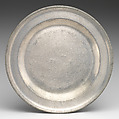 Set of four plates (part of a set), Robert L. Bush, Pewter, British, Bristol