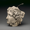 Head of Medusa, Studio of Antonio Canova (Italian, Possagno 1757–1822 Venice), Plaster cast, with modern metal rod, Italian, Rome