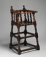 Child's high chair, Walnut, British