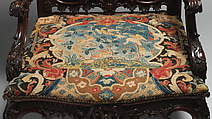 Armchair, After a design by Thomas Chippendale (British, baptised Otley, West Yorkshire 1718–1779 London), Mahogany, needlework, British