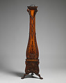 Pair of pedestals, Boxwood veneer, inlaid with colored wood, British