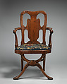 Armchair, Walnut, walnut veneer, British