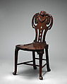 Pair of hall chairs, Mahogany, British
