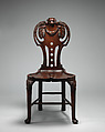 Pair of hall chairs, Mahogany, British
