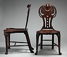 Pair of hall chairs, Mahogany, British