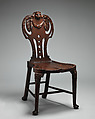 Pair of hall chairs, Mahogany, British