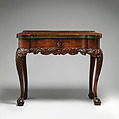 Card table, Walnut and burr-walnut veneer, British