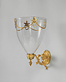 Wall lantern, Gilt bronze, glass, British
