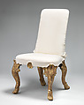 Side chair, Walnut, gilt gesso, British
