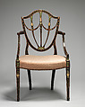 Pair of armchairs, Painted beechwood, British