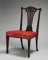 Set of fourteen side chairs, Robert Adam (British, Kirkcaldy, Scotland 1728–1792 London), Mahogany, covered in modern red morocco leather, British