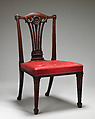 Side chair (one of a set of fourteen), Robert Adam (British, Kirkcaldy, Scotland 1728–1792 London), Mahogany, covered in modern red morocco leather, British