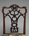 Side Chair (one of a pair), After a design by Thomas Chippendale (British, baptised Otley, West Yorkshire 1718–1779 London), Mahogany; tent stitch embroidery on canvas, British