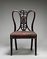 Chair, James Wyatt (British, Weeford, Staffordshire 1746–1813 near Marlborough, Wiltshire), Mahogany, leather, British