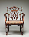 Armchair, Mahogany, needlework (modern), British