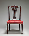 Side chair (one of a set of fourteen), Robert Adam (British, Kirkcaldy, Scotland 1728–1792 London), Mahogany, covered in modern red morocco leather, British