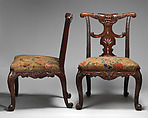 Side chair (one of a pair), Mahogany, British