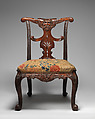 Side chair (one of a pair), Mahogany, British