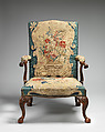 Armchair, Mahogany and tapestry, British