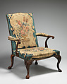 Armchair, Mahogany and tapestry, British