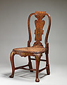 Side chair, Giles Grendey (1693–1780), Lacquered and gilded beech; caning, British, Clerkenwell, London