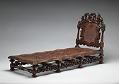 Miniature daybed, Walnut and cane, British