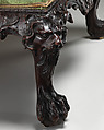 Armchair (one of a pair), Mahogany; upholstered with modern damask, British