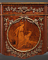 Commode (part of a set), Marquetry medallion attributed to Christopher Fuhrlogh (Swedish (active London), from ca. 1769), Marquetry of various woods, bronze and gilt-bronze mounts, British