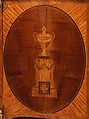 Commode, Pine and oak veneered with satinwood, tulipwood, ash, thuya and other woods, ivory; gilt bronze, British